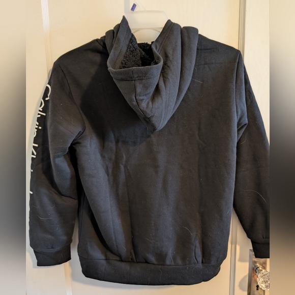 NWT Calvin Klein Kids Black Zip-Up Hoodie - Picture 7 of 13